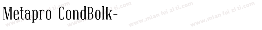 Metapro CondBolk字体转换